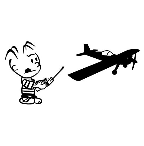 RC Guy Flying Plane Pilot Vinyl Decal Sticker Window Laptop Graphic Cartoon , Die cut vinyl decal for windows, cars, trucks, tool boxes, laptops, MacBook - virtually any hard, smooth surface