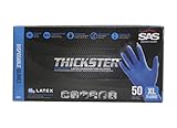 SAS Safety 6604 Thickster X-Large Textured Exam Grade Latex Gloves