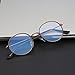 Retro Round Computer Reading Glasses Metal Circle Frame Gaming Eyeglasses Anti Blue Light Lens for Digital Screens UV400 Protection (Gunmetal/Clear)