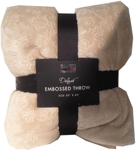Silver one international 27107-EMB-GEO Emboss Geo Throw, 50 by 60"