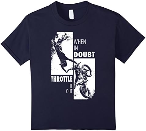 Kids Motocross Riding MX Dirt Bike T Shirt - Funny Motocross Bike 10 Navy