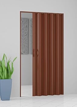 Rolplast - Kit de puerta con fuelle de PVC, 82 cm x 224 cm, color blanco o marrón