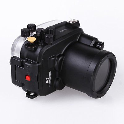 MEIKON 130ft 40m Underwater Waterproof Camera Housings Case for Sony A7 A7R A7S 28-70mmm Camera Lens
