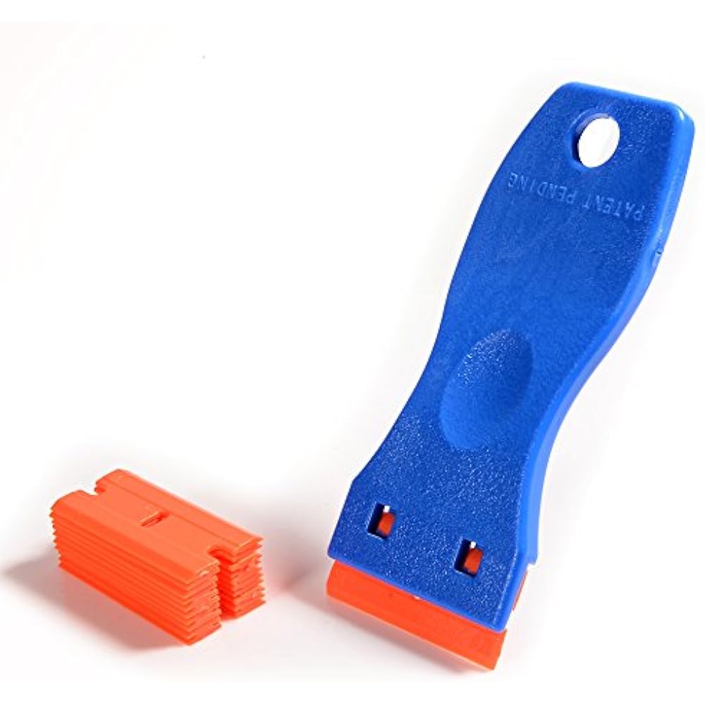 1.5&rdquo High Visibility Mini Razor Plastic Double Edged Blade Scraper