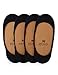 VERO MONTE 4 Pairs Womens No Show Socks - Cotton Liner Socks (Black, 6-7.5) 44051