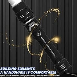 HOTBEST 2 Pack Light Saber, 2-in-1 Retractable 7