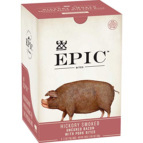 EPIC Uncured Bacon Protein Bites, Keto Friendly, 8Ct Box 2.5oz pouches Pricepulse