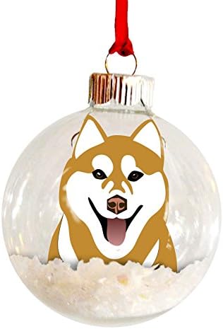 Alaskan Malamute Red &amp; White Personalized Christmas Ornament Memorial