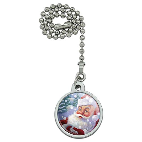 GRAPHICS & MORE Christmas Holiday Santa Catching Snowflakes Ceiling Fan and Light Pull Chain