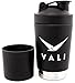 VALI Stainless Steel Shaker with Built-In Mixing Lid and Mixer Ball, 700ml (24 oz)