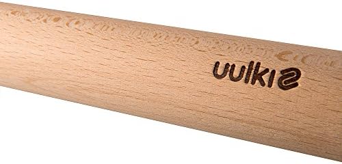 Uulki® Grand Rouleau à Pâtisserie Écologique en Bois 45 cm – Écologique en Hêtre Non Traité Artisanat traditionnel d'Europe (45 cm)