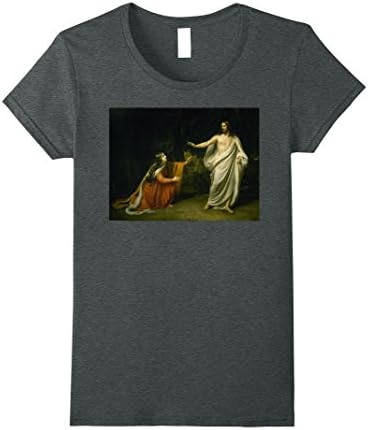 Womens Appearance of Jesus Christ to Maria Magdalena tee shirt XL Dark Heather
