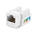 VICTEK 10-Pack CAT6 RJ45 Modular Keystone Wall Jack, Female to Female 110 Punch-Down Keystone Jack Inline Coupler - White