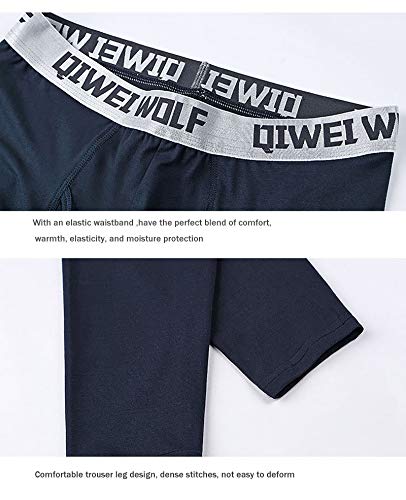 XGDong Thermal Underwear for Men Fleece Lined Thermals Men\'s Base Layer Long John Set