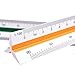 MyLifeUNIT Professional Plastic Engineering Triangular Scale Ruler (1:100, 1:200, 1:250, 1:300, 1:400, 1:500)