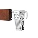 Casafield - 10 Walnut Wooden Pants Hangers with Non-Slip Metal Clips - Premium Lotus Wood & Chrome Swivel Hook for Dress Clothes, Trousers, Skirts, Slacks