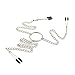 Nip ple Clamps Adjustable Tweezer with Chain Accessories Three Head Clip (Three Head)