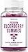 Premium Elderberry Gummies - Supports Immune System Health - Made With Premium Plant-Based Pectin - NO Gelatin, NO Fructose Corn Syrup, Gluten Free - Natural Ingredients 60 Gummies Per Bottle