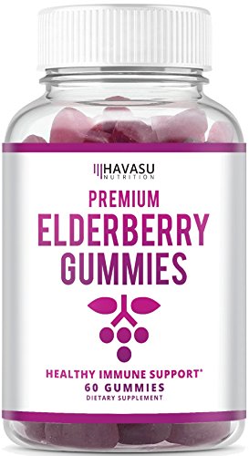 Premium Elderberry Gummies - Supports Immune System Health - Made With Premium Plant-Based Pectin - NO Gelatin, NO Fructose Corn Syrup, Gluten Free - Natural Ingredients 60 Gummies Per Bottle Premium Elderberry Gummies - Supports Immune System Health - Made With Premium Plant-Based Pectin - NO Gelatin, NO Fructose Corn Syrup, Gluten Free - Natural Ingredients 60 Gummies Per Bottle