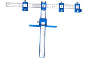 VILLCASE Adjustable Woodwork Punching Tool Locator for Woodworking Auxiliary Punching Tool for Furniture Asse