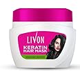Livon Hair Mask Damage Repair | Repairs Damage, Controls Frizz | Infused with Keratin for Stronger, Smoother, Shinier Hair | 15.2 Fl Oz