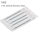 Ear Nose Piercing Needles, CINRA Piercing Needles Supply Mix Sizes 12G 14G, 16G, 18G and 20G Body Piercing Needles for Piercing Kit Supplies Body Piercing Tool (100)