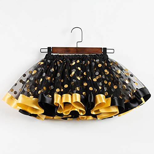 image for MIS1950s Kids Girls Dot Print Skirts Toddler Baby Tutu Party Dance Bal