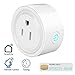 Smart Plug, Mini Outlet Plug Wifi Socket with Timing Function, No Hub Required, Remote Control Devices from Anywhere, Works with Amazon Alexa, Kids Room Assistant by Kulussy (White)