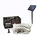 IMAGE Solar Curtain Lights 8 Modes 9.8x9.8 Feet Solar String Lights for Wedding Party Home Decoration Backdrops Full Waterproof UL Safety Standard Warm White