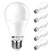 LE® 12W A19 E26 LED Bulbs, 75W Incandescent Bulbs Equivalent, 1050lm, Daylight White, 6000K, Medium Screw, 180° Beam Angle, LED Light Bulbs, Pack of 5 Units