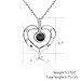 Jardme I Love You Necklace, 100 Languages Projection Necklace, The Memory of Love Nanotechnology Necklace, 100 Different Languages for I Love U (Silver)