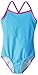 Kanu Surf Girls' Layla Beach Sport Banded 1 Piece Swimsuit, Solid Blue, 12
