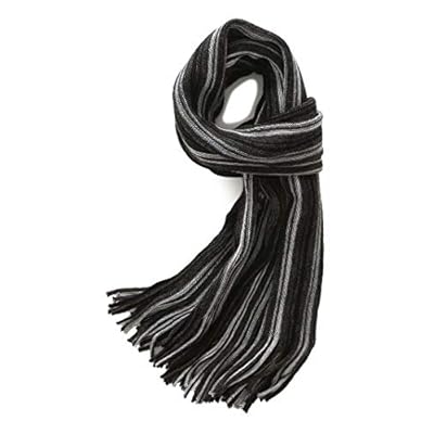 Fancy Stitch Women/Men's Winter Rib Stripe Knitted Wool Scarf Fancy Stitch Women/Men's Winter Rib Stripe Knitted Wool Scarf