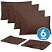 King Size Bed Sheets - 6 Piece 1500 Thread Count Fine Brushed Microfiber Deep Pocket King Sheet Set Bedding - 2 Extra Pillow Cases, Great Value, King, Brown