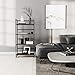 VASAGLE Industrial Ladder Shelves, 4-Tier Bookshelf, Multifunctional Shelving Unit, Easy Assembly, with Metal Frame, Rustic Dark Brown ULLS88BF