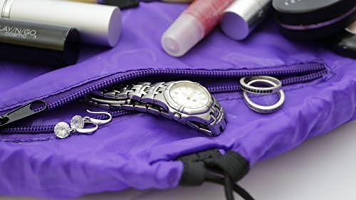Lay-n-Go Drawstring Makeup Bag – Purple, 20 inch - Travel Cosmetic Bag and Jewelry, Electronics, Toiletry Bag – Perfect Holiday Gift 4 Lay-n-Go Drawstring Makeup Bag – Purple, 20 inch - Travel Cosmetic Bag and Jewelry, Electronics, Toiletry Bag – Perfect Holiday Gift