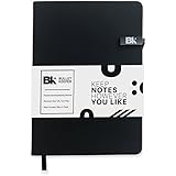 Bullet Keeper Best Planner - Daily, Weekly, Monthly Planner. Undated Flexible Structure A5 Notebook Bullet Journal. Hardcover BLACK (NEW 52 Week Version!) Leather Personal Organizer All in one.
