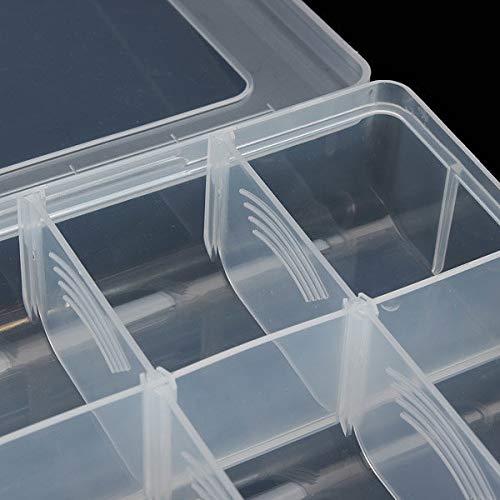 DHTOMC Angelkasten 17 Compartment Removable Angelgerät Box Transparent Plastikfischen Box Weiß Angeln Rig Box (Color… – Bild 4