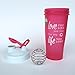 GOMOYO Love Life on BlenderBottle Brand Classic Shaker Cup, 28oz Capacity, Includes BlenderBall Whisk (Pink/White - 28oz)