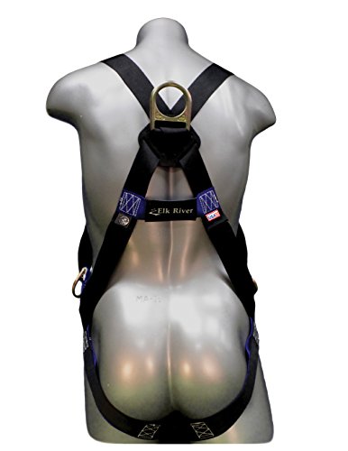 Elk River Construction Plus Harness, 3 D-Rings, Polyester/Nylon, Fits Sizes Small to X-Large, Wholesale Pack