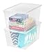 IRIS USA MCB-LD CLEAR 8PK IRIS Quart Modular Storage Box, 64 Qt