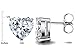 Star K Sterling Silver 7mm Heart Shape Earrings Studs