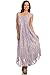 Sakkas 14801 - Kara Long Draped Sleeveless Marbled Caftan Dress / Cover Up - Lilac - OS