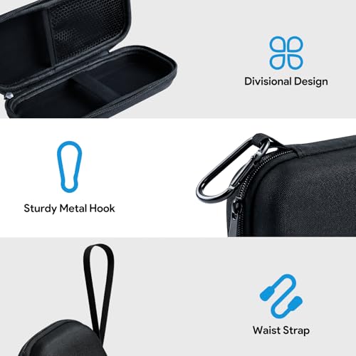 WAVLINK Funda rígida de EVA con Cremallera para Carcasa SSD, Compatible con WL-UTE50, WL-UTE51, WL-ST401C y WL-ST406C, Funda de Viaje, Funda Protectora y Bolsa de Almacenamiento