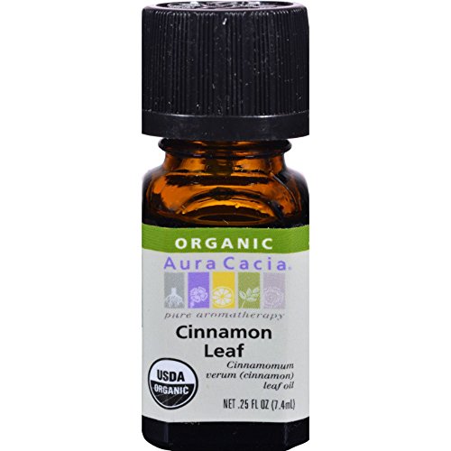 Aura Cacia Essential Oil Cinnamon Leaf (Cinnamomum verum) 0.25 oz