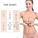 Aedo Strapless Self Adhesive Backless Bra Reusable Padded Invisible Push Up Bra with Solid Buckle(Cup DD, Angel Nude Color)