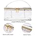 Boao 2 Pieces Portable Marble Pattern Clear Makeup Bag Gold Zipper Waterproof Transparent Travel Storage Pouch Cosmetic Toiletry Bag with Handle (White)