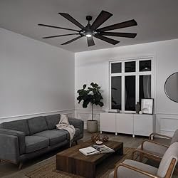 KICHLER 85 inch Gentry LED Ceiling Fan in Anvil