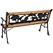 Best Choice Products Kids Mini Sized Outdoor Hardwood Patio Park Bench Decoration Accent w/Aluminum Frame and Safari Animal Accents, Brown