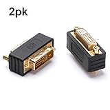 DVI adapter dvi-d male to dvi-i female port saver compact moulded gold plated 2 pack